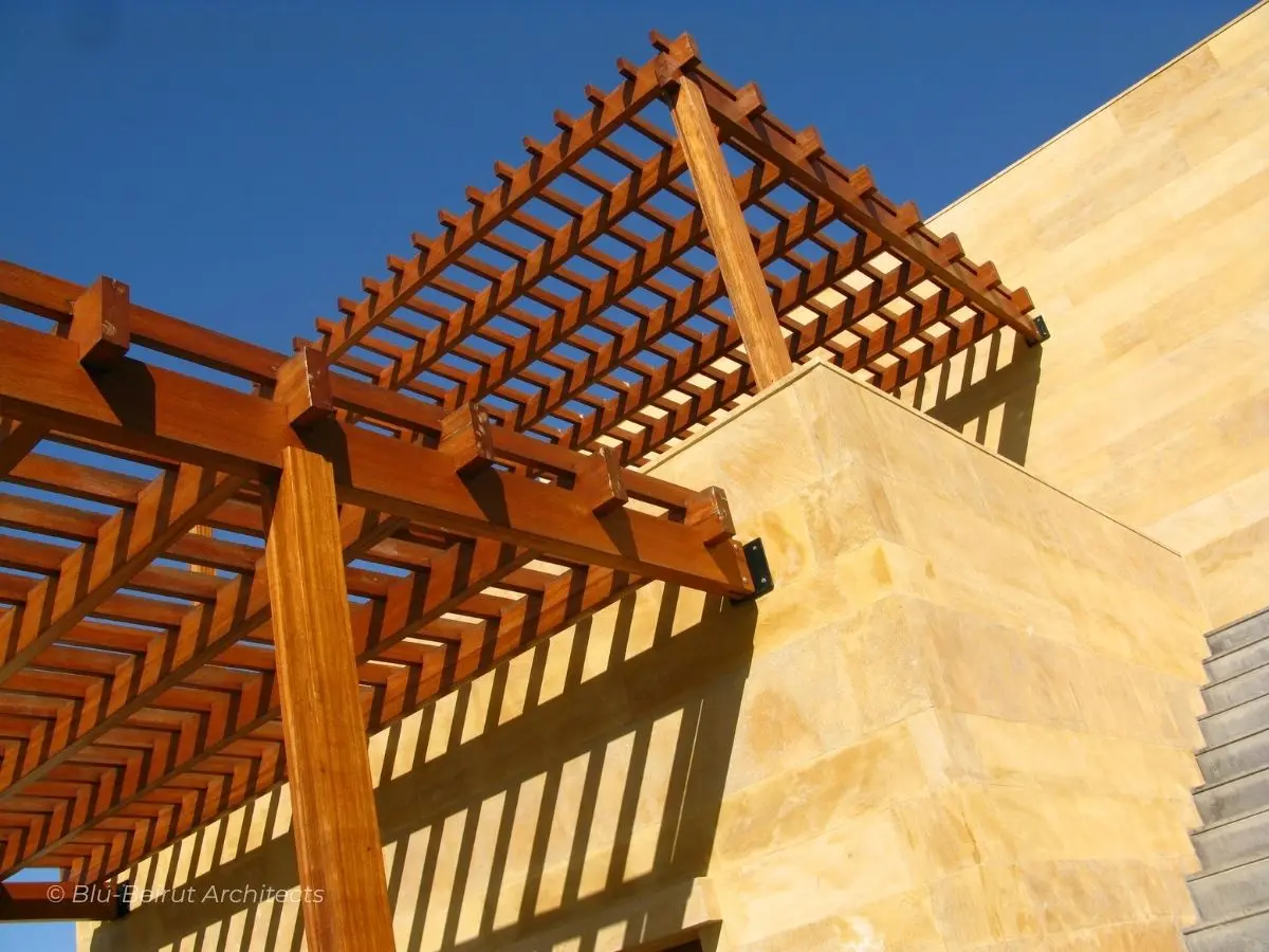 Pergolas with Stone terraces