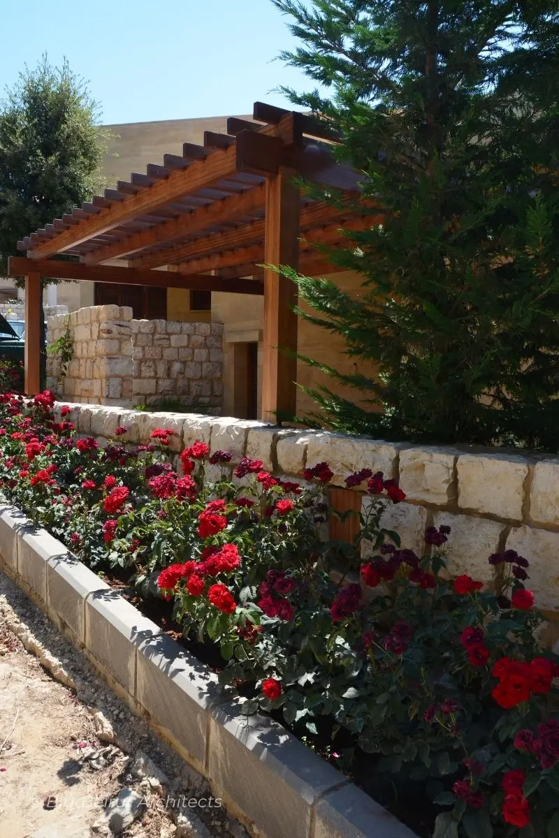 Entrance Side road Lined with Roses