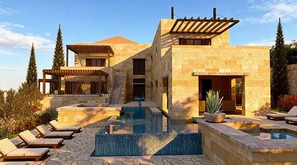 Lebanese Inspired Villa Architecture